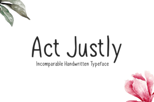 Act Justly: A Sweet Display Font for Modern Web Design