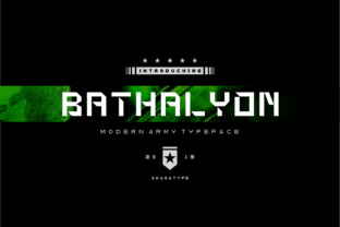 Bathalyon Army: A Futuristic Display Font for Bold Campaigns