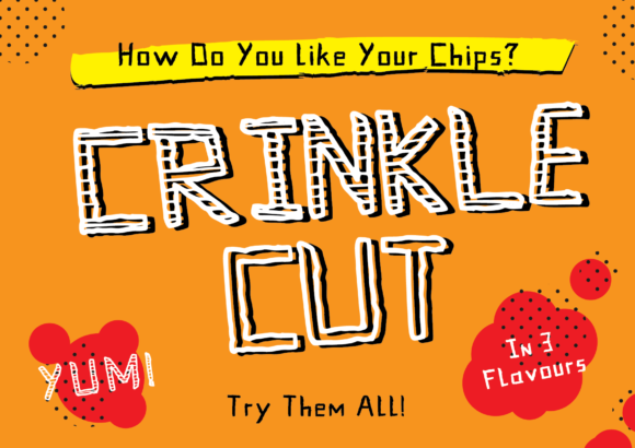 Crinkle Cut: A Unique Display Font for Crafters