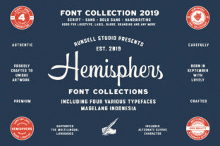 Hemishpers: A Vintage Display Font for Makers
