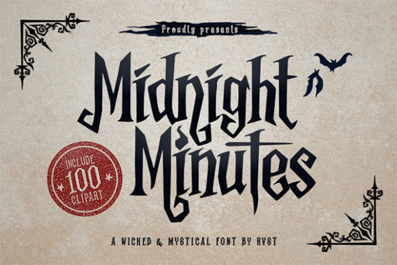 Midnight Minutes: A Gothic Display Font for Branding