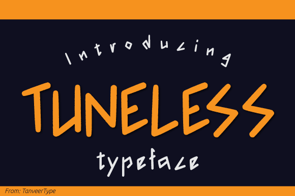 Tuneless: A Sharp Display Font for Modern Editorial Design